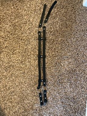 Killstar Adjustable Black Double-Strap Harness Belt for Women